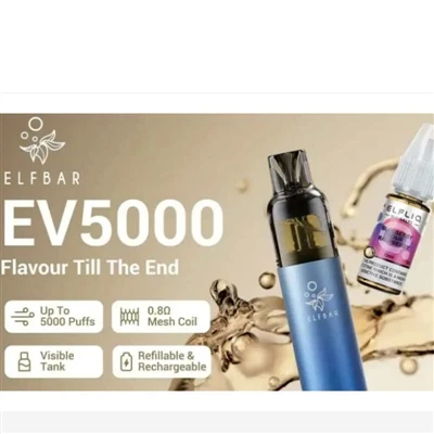 ELFBAR lansează o țigară electronică reîncărcabilă EV5000 în Marea Britanie, ...