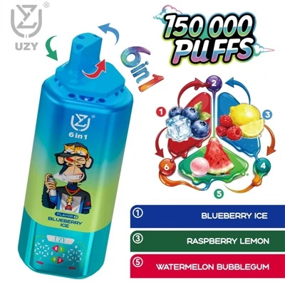 UZY 6-in-1 150K Tigara electronica de unica folosinta|150000 de pufături, șas...