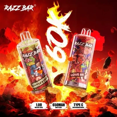 Razz Bar 60000 E-țigară de unică folosință|60.000 de pufături, cea mai bună a...