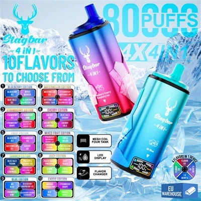 Stag Bar 4in1 80000 Puffs: O alegere New Era pentru țigări electronice de uni...