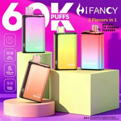 HIFANCY TWINMAX 60000 pufături — Bucurați-vă de două arome după cum vă place,...