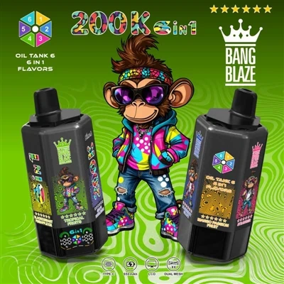 BANG BLAZE 200000 6în 1: șase arome într-una, te poți juca cu ele mult timp