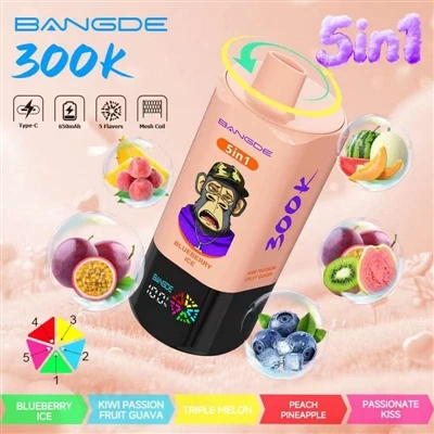BANG DE 5IN1 300K: Un dispozitiv, cinci arome, 300.000 de autonomie ultra-lun...